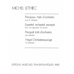 PRINCIPAUX TRAITS D'ORCHESTRE