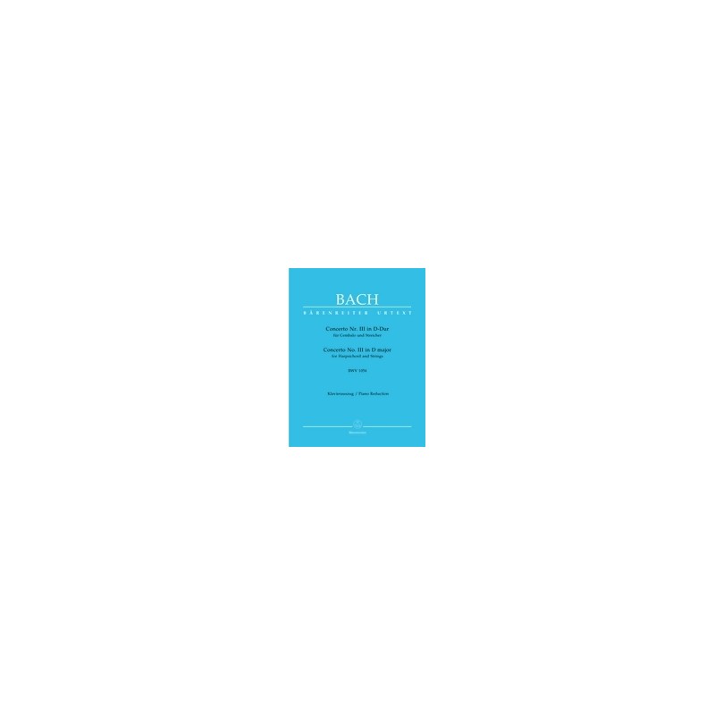 CONCERTO 3 D-DUR BWV 1054