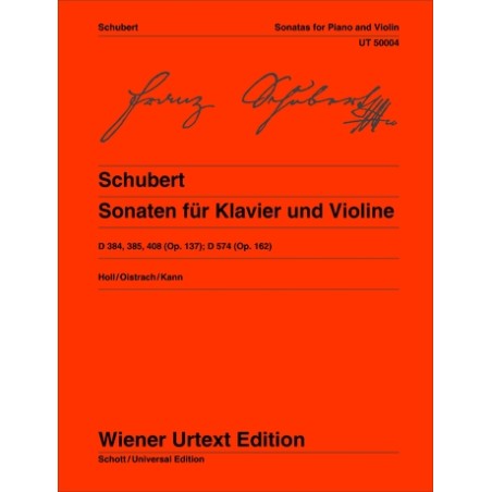 SONATAS D.384-385, 408 (OP.137), D.574 (OP.162)