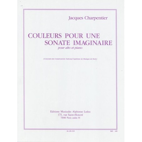 COULEURS POUR UNE SONATE IMAGINAIRE