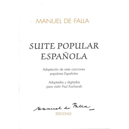 SUITE POPULAR ESPAÑOLA