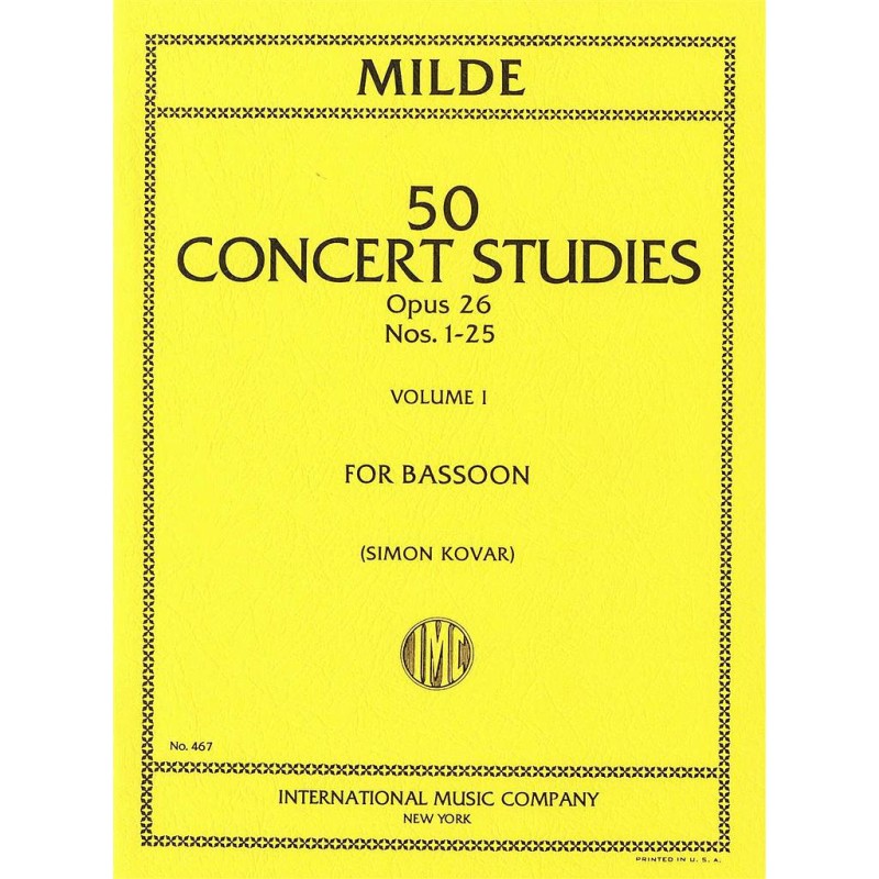 OP 26-30 CONCERT STUDIES VOL 1