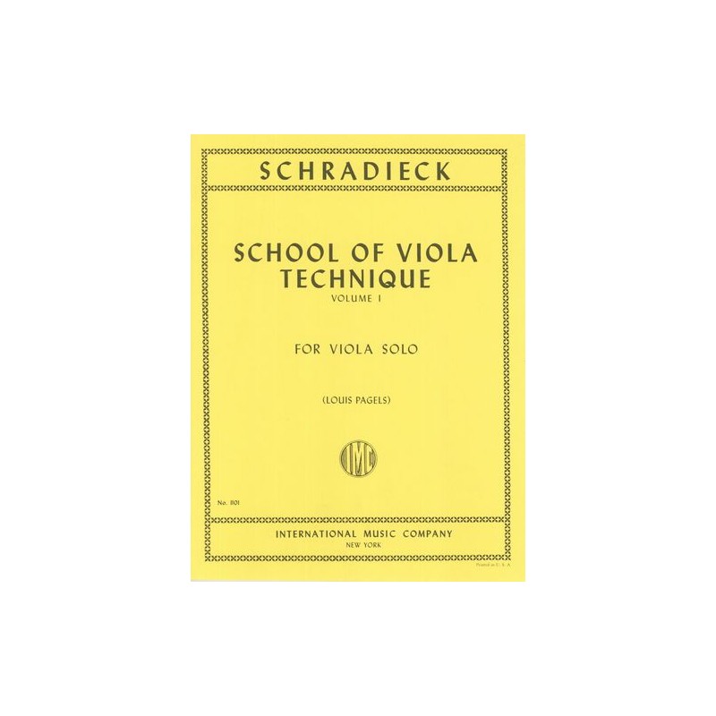 SCHOOL OF VIOLA TECHNIQUE VOL 1