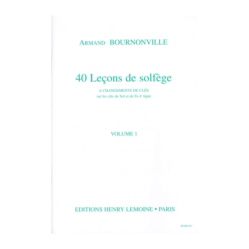 40 LEÇONS DE SOLFEIG 2 CLES VOL.1