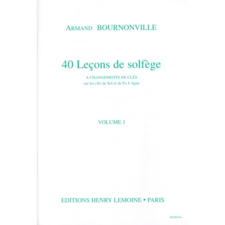 40 LEÇONS DE SOLFEIG 2 CLES VOL.1