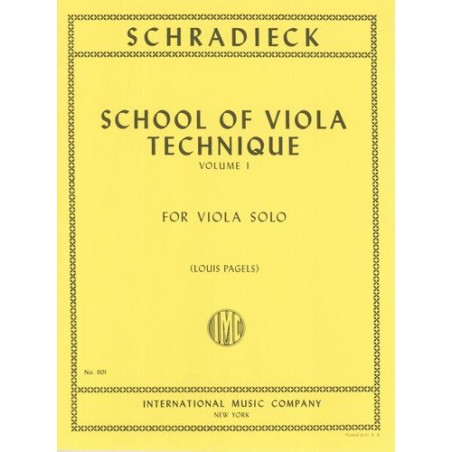 SCHOOL OF VIOLA TECHNIQUE VOL 1