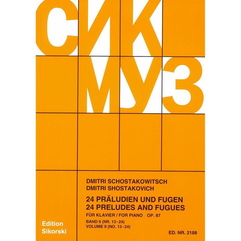 24 PRALUDIEN UND FUGEN OP 87/13-24