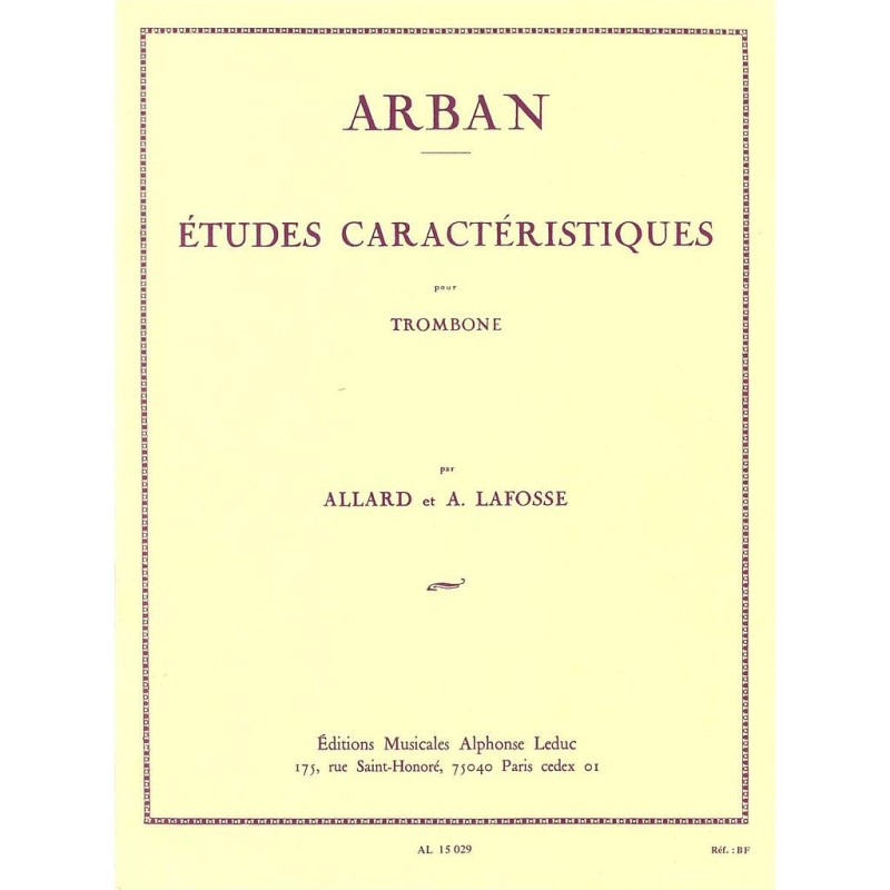 ETUDES CARACTERISTIQUES