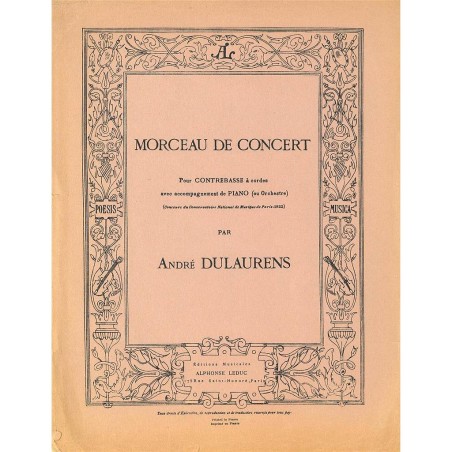 MORCEAU DE CONCERT