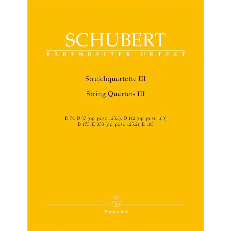 STRING QUARTETS 3 D.74-87-112-173-353-103