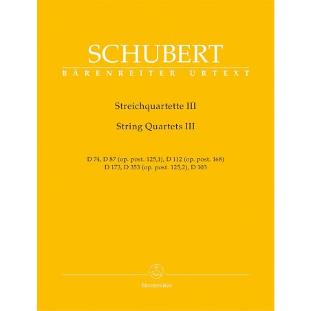 STRING QUARTETS 3 D.74-87-112-173-353-103