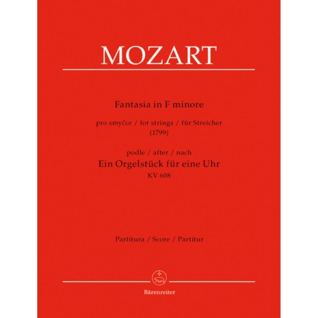 FANTASIA IN F MINORE (1799) KV.608