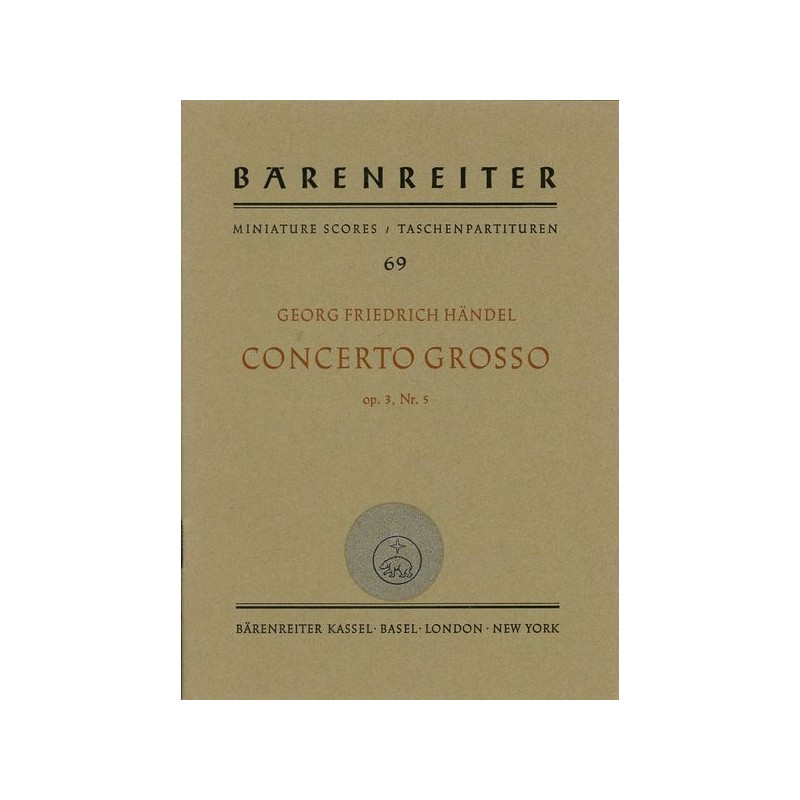 CONCERTO GROSSO OP 3/5 D MOLL