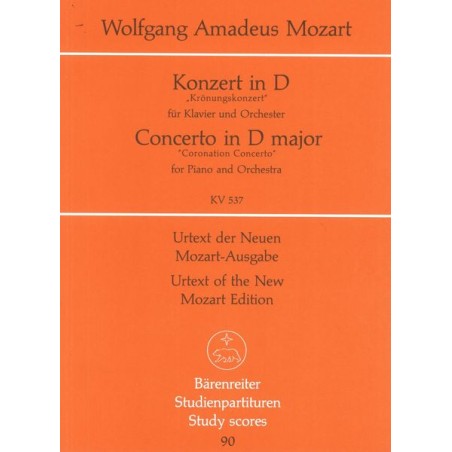 KLAVIERKONZERT D DUR KV 537