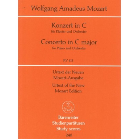 KLAVIERKONZERT C DUR KV 415