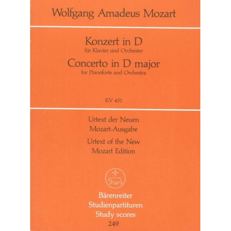 KONZERT D DUR KV 451