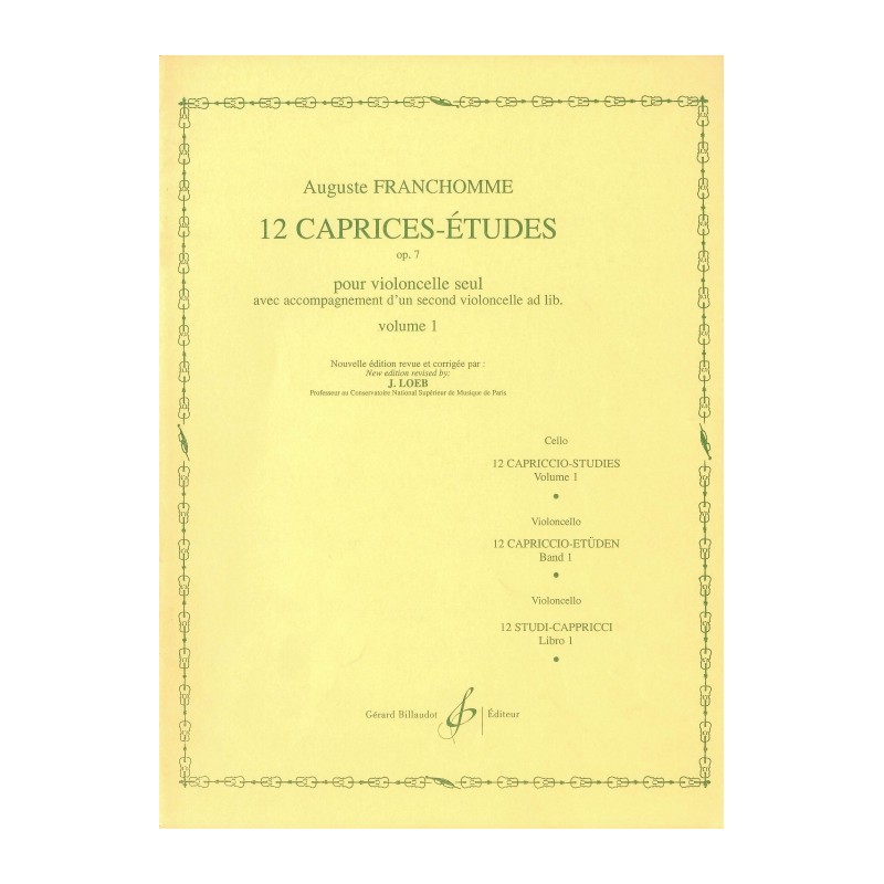 12 CAPRICES-ETUDES OP.7 VOL.1