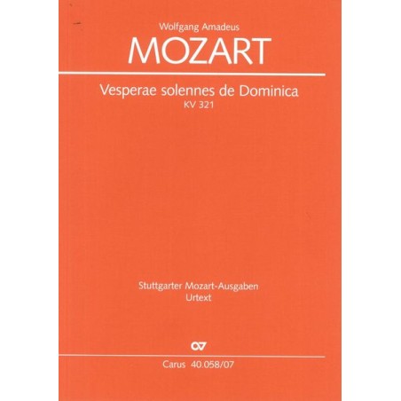 VESPERAE SOLENNES DE DOMINICA KV.321