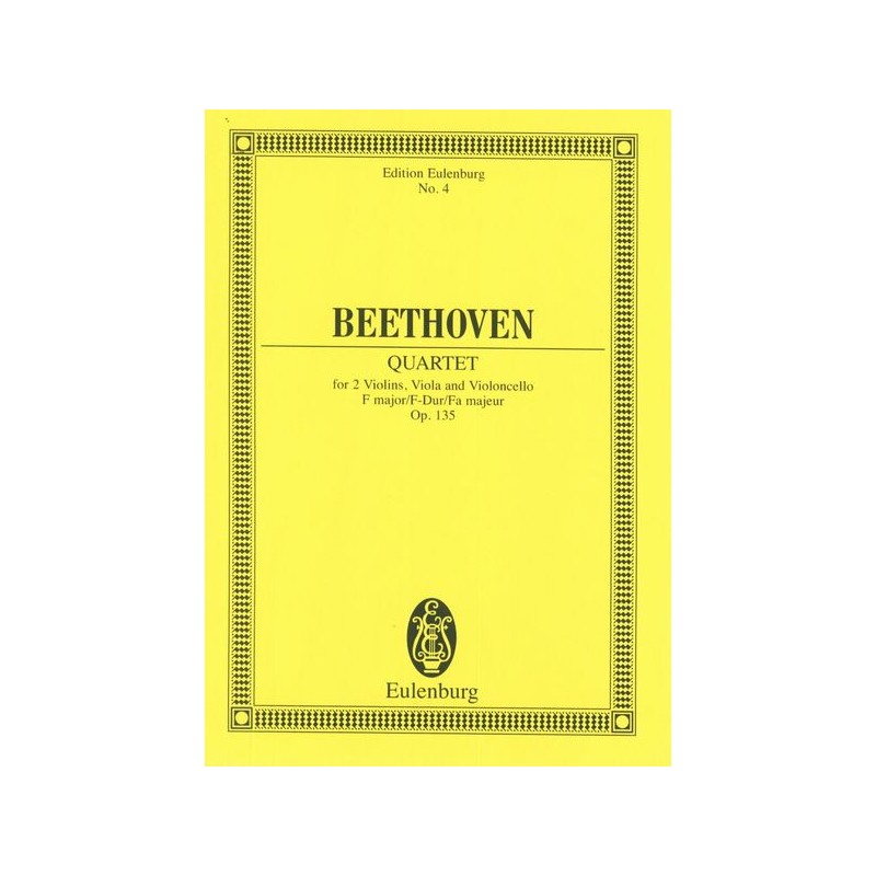 STREICHQUARTETT F DUR OP 135
