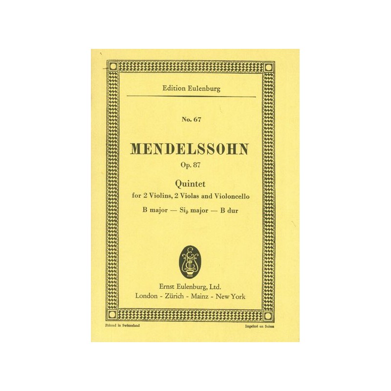 STREICHQUINTETT B-DUR OP.87