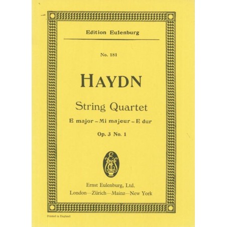 STREICHQUARTETT E-DUR OP.3/1