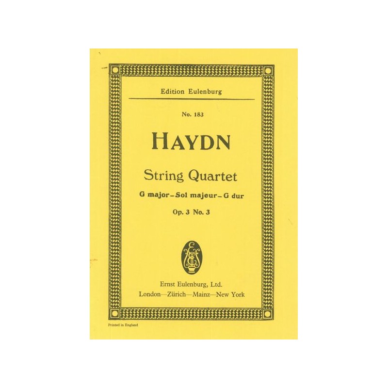STREICHQUARTETT G-DUR OP.3/3