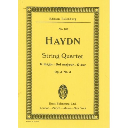 STREICHQUARTETT G-DUR OP.3/3
