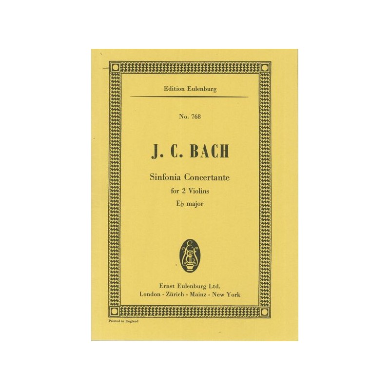 SINFONIA CONCERTANTE FOR 2 VIOLINS ES DUR