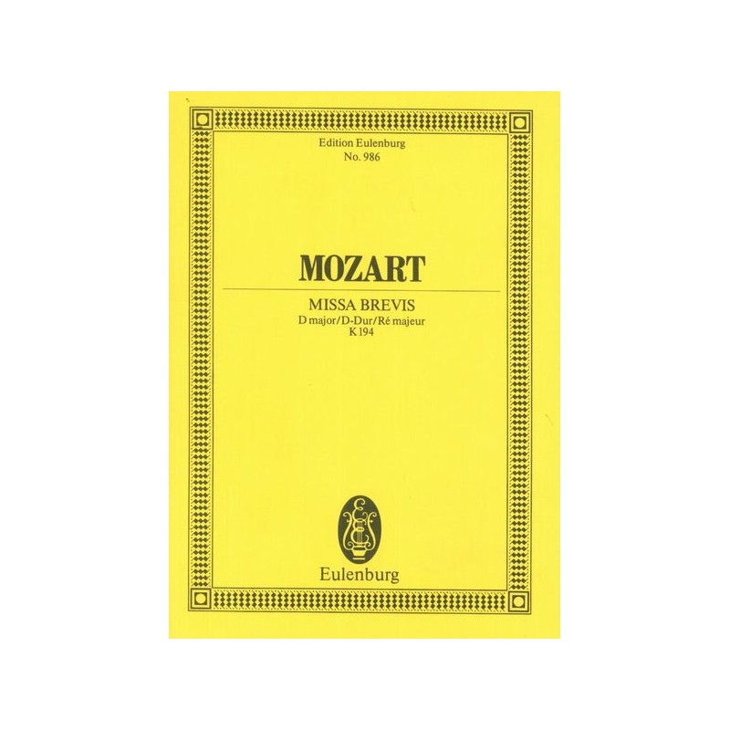 MISA BREVIS D-DUR K.194
