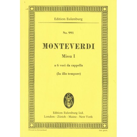 MESSA 1 C-DUR "IN ILLO TEMPORE"