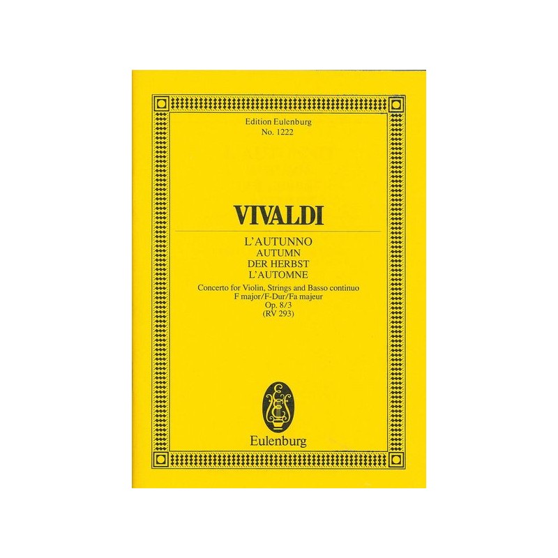 AUTUMN F-DUR OP.8/3 RV.293