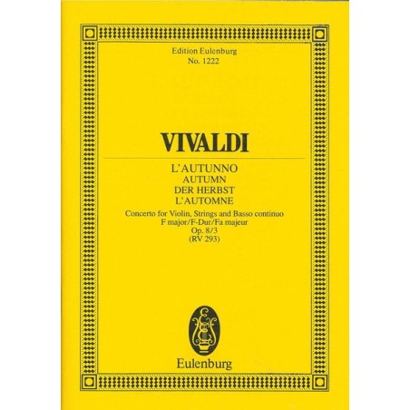 AUTUMN F-DUR OP.8/3 RV.293