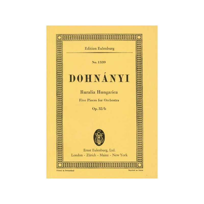 RURALIA HUNGARICA OP.32B (5 PIECES FOR ORCHESTRA)