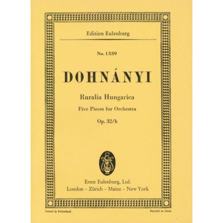 RURALIA HUNGARICA OP.32B (5 PIECES FOR ORCHESTRA)