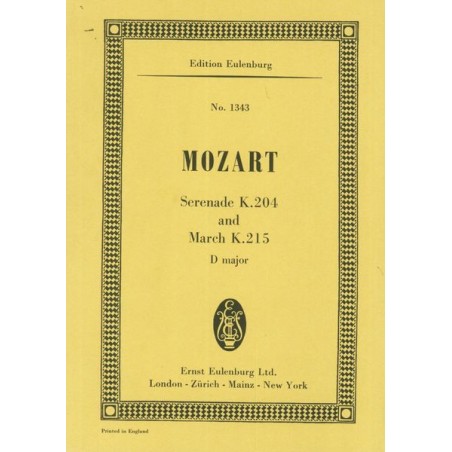 SERENADE K.204 AND MARCH K.215 D-DUR